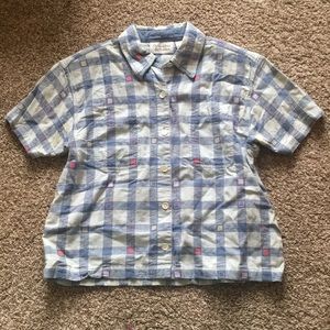 Women's vintage short sleeve button down size S